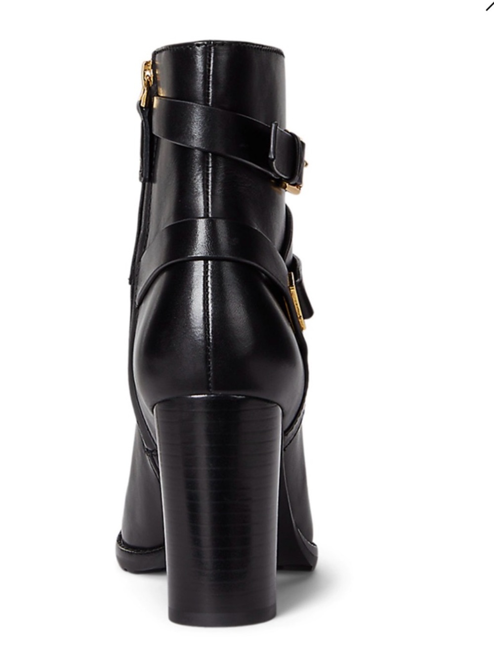 Lauren Ralph Lauren Collins Leather Bootie – Black | NIB | Size 11 - Picture 3 of 7